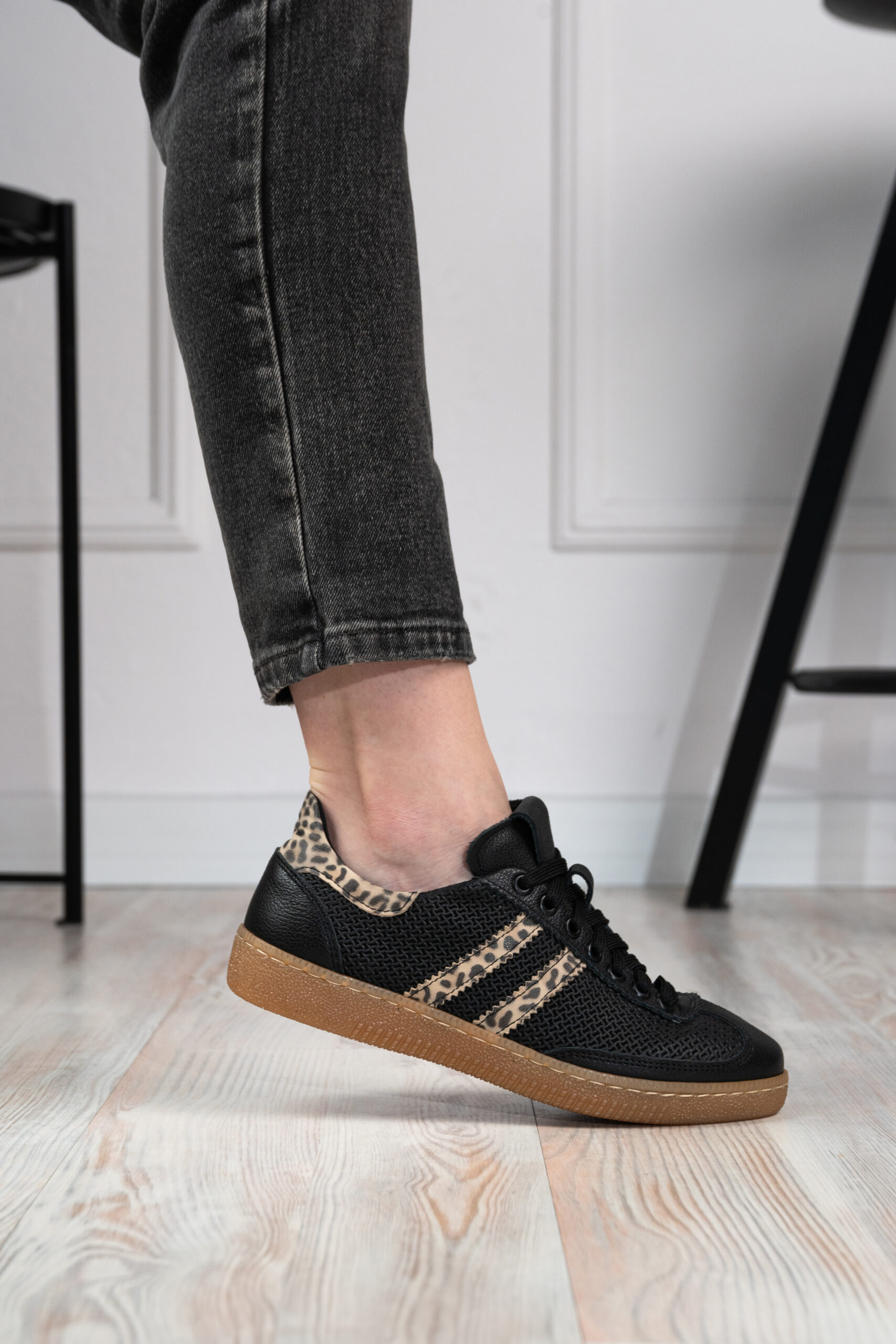 Sneakersy Lucia Bosetti Hailey czarne z panterką - obrazek 3