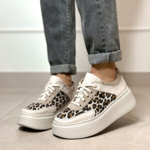 Sneakersy Lucia Bosetti Margo beżowe z panterką