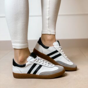 Sneakersy Lucia Bosetti Millie biało - czarno - szare