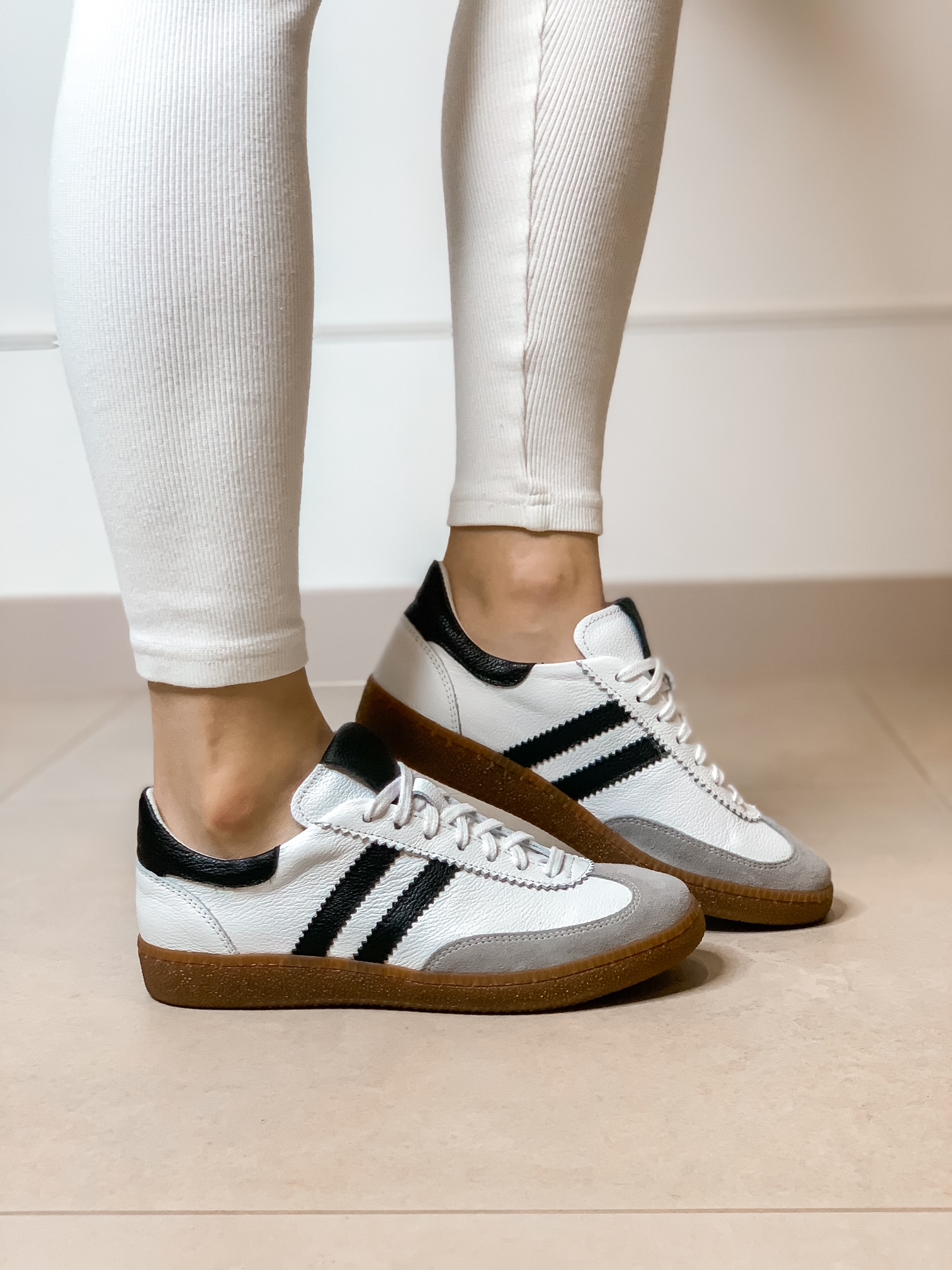 Sneakersy Lucia Bosetti Millie biało - czarno - szare