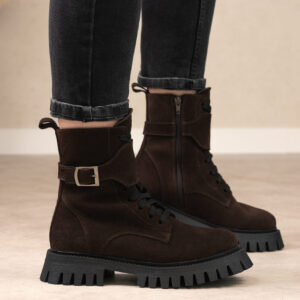 Botki Lucia Bosetti Bianca brązowe skóra naturalna