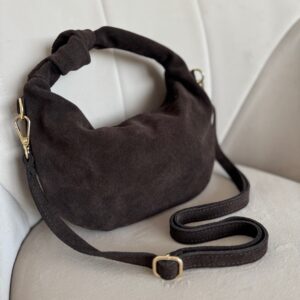 Torebka Gio mała skóra naturalna brązowa