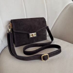 Torebka Vera mała skóra naturalna brązowa