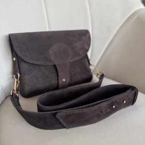 Torebka Serena listonoszka skóra naturalna brązowa