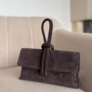 Torebka Stella z pętelką skóra naturalna brązowa