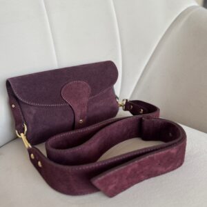 Torebka Noa mała listonoszka skóra naturalna bordowa