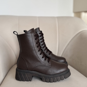 Botki Lucia Bosetti Megan brązowe skóra naturalna licowa