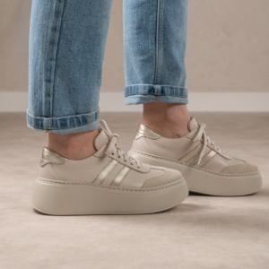 Sneakersy Lucia Bosetti Essa beżowo - złote