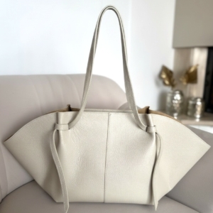 Torebka Isla skóra naturalna beżowa