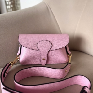 Torebka Noa mała listonoszka skóra naturalna różowa