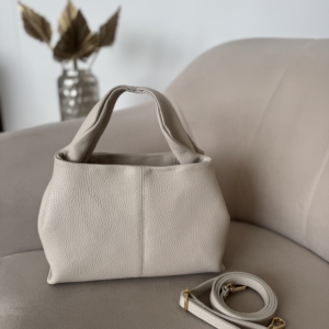 Torebka Lumi skóra naturalna beżowa